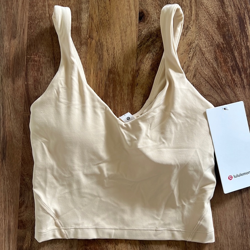 lululemon athletica Cream Longline Sports Bra